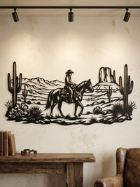Western Cowboy Metal Wall Decor