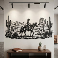 Western Cowboy Metal Wall Decor