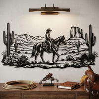 Western Cowboy Metal Wall Decor