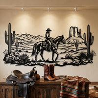 Western Cowboy Metal Wall Decor