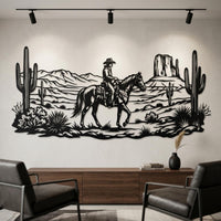 Western Cowboy Metal Wall Decor