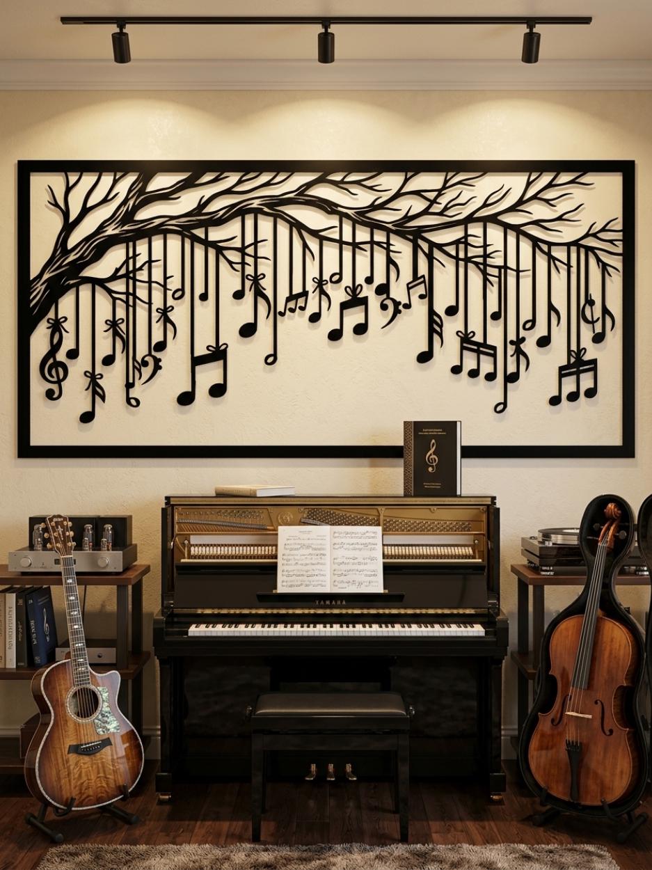 Musical Tree Metal Wall Decor