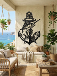 Marlin Anchor Metal Wall Decor