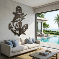 Marlin Anchor Metal Wall Decor