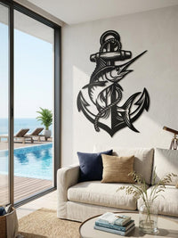 Marlin Anchor Metal Wall Decor