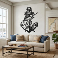Marlin Anchor Metal Wall Decor