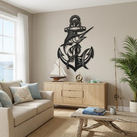 Marlin Anchor Metal Wall Decor
