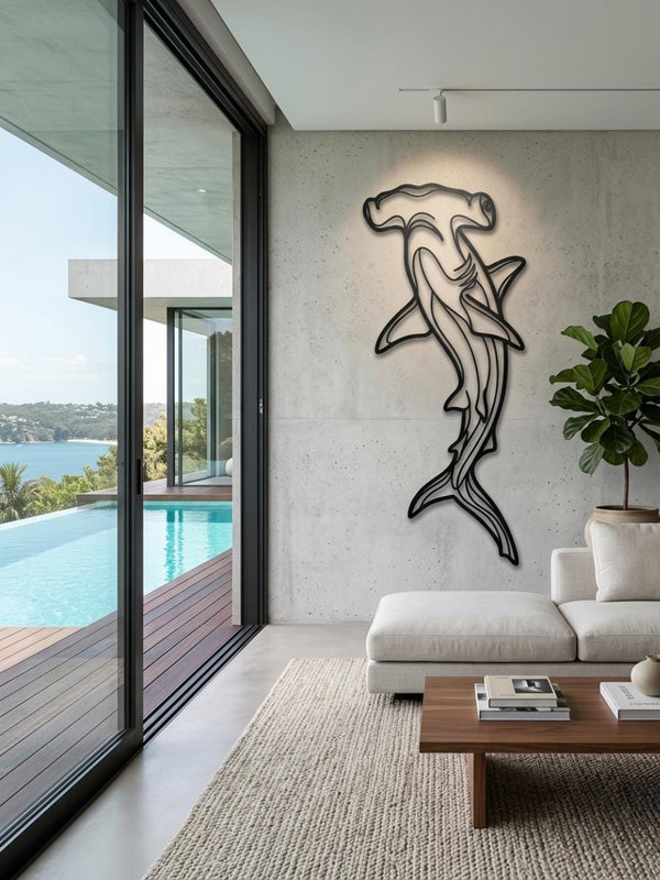 Hammerhead Shark Metal Wall Art
