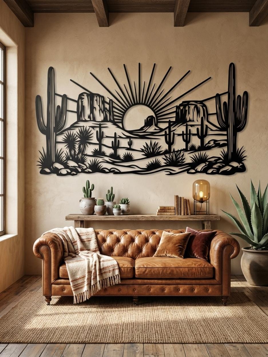 Desert Sunset Metal Wall Art