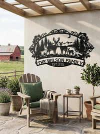 Personalized Deer Family Sign