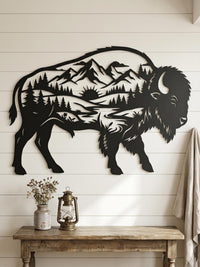 American Bison Metal Wall Art