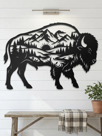 American Bison Metal Wall Art