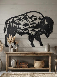 American Bison Metal Wall Art