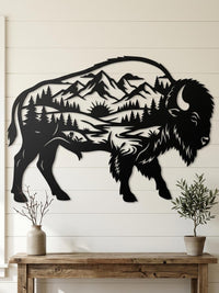 American Bison Metal Wall Art