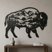 American Bison Metal Wall Art