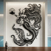 Elegant Mermaid Metal Wall Decor