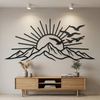 Majestic Mountain Sunrise Metal Wall Decor