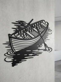 Rustic Rowboat Metal Wall Decor