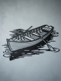 Rustic Rowboat Metal Wall Decor