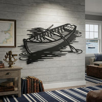 Rustic Rowboat Metal Wall Decor