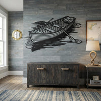 Rustic Rowboat Metal Wall Decor