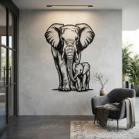 Large Elephant Metal Wall Decor