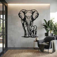 Large Elephant Metal Wall Decor