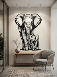 Large Elephant Metal Wall Decor