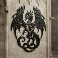 Majestic Dragon Metal Wall Decor