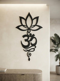 Lotus Om Metal Wall Decor
