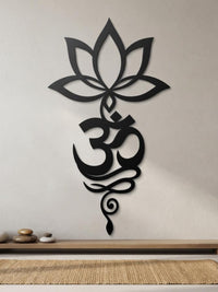 Lotus Om Metal Wall Decor