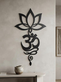 Lotus Om Metal Wall Decor