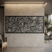 Abstract Wave Metal Wall Decor
