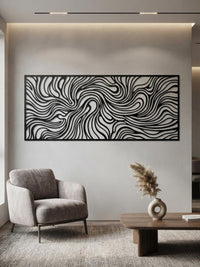 Abstract Wave Metal Wall Decor