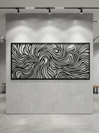 Abstract Wave Metal Wall Decor