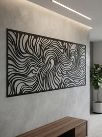 Abstract Wave Metal Wall Decor
