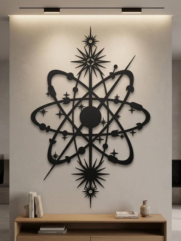 Large Atom Orbit Wall Art