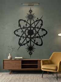 Large Atom Orbit Wall Art