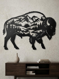 American Bison Metal Wall Art