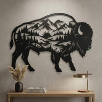 American Bison Metal Wall Art