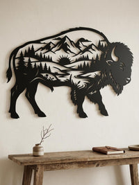 American Bison Metal Wall Art