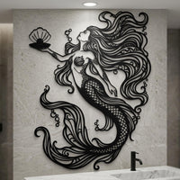 Elegant Mermaid Metal Wall Decor