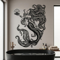 Elegant Mermaid Metal Wall Decor