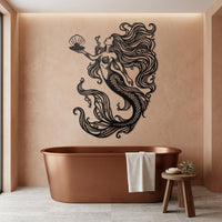 Elegant Mermaid Metal Wall Decor