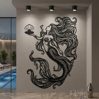 Elegant Mermaid Metal Wall Decor