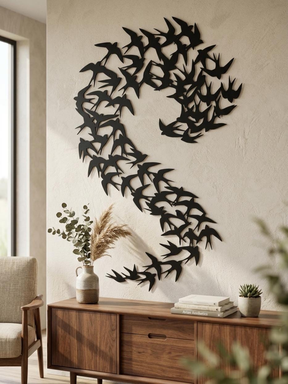 Flock of Birds Metal Wall Decor