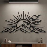 Majestic Mountain Sunrise Metal Wall Decor