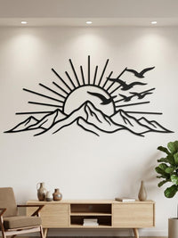 Majestic Mountain Sunrise Metal Wall Decor