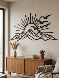 Majestic Mountain Sunrise Metal Wall Decor