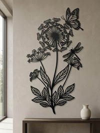 Butterfly Flower Wall Art